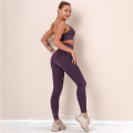 Women Gym Clothing Sets Sports Bra And Leggings Set High Rise Ropa Deportiva De Mujer Mesh Design Gym Wear